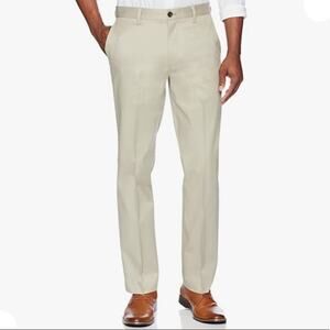 Buttoned Down Beige Khaki Relaxed Straight Leg Dress Pants Chinos Men's 32x28